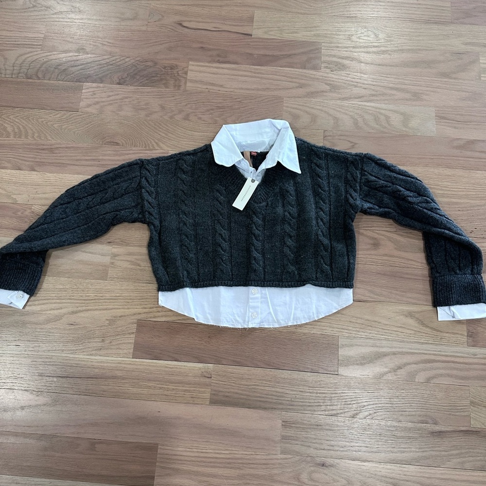 Anthropologie cropped sweater vest